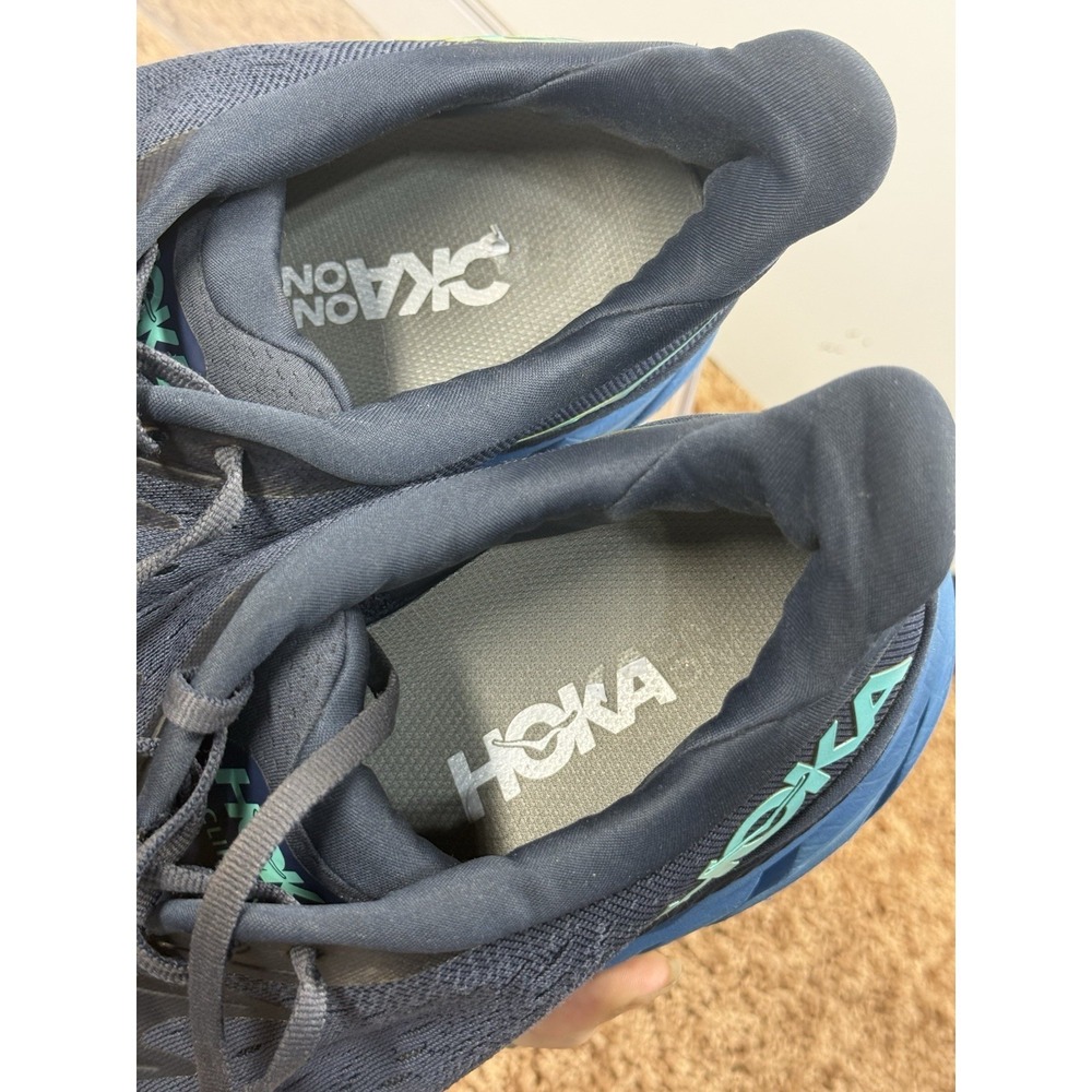 Hoka One One Navy Blue Teal Men's Athletic Shoes - Picture 11 of 13